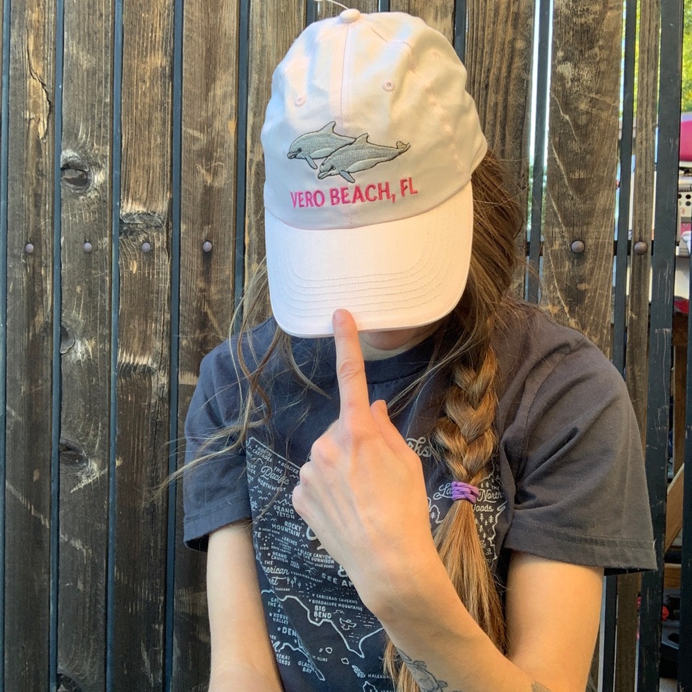 Vintage Florida dolphins embroidered baseball hat